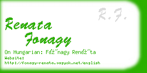 renata fonagy business card